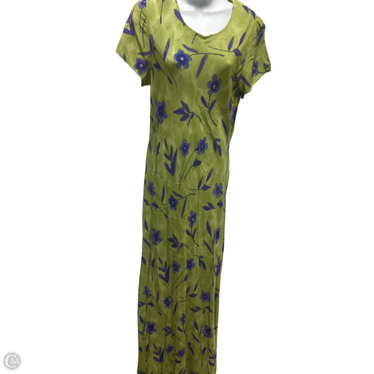 Dress Casual Maxi By Dj Summers In Green & Purple, Size: 14
