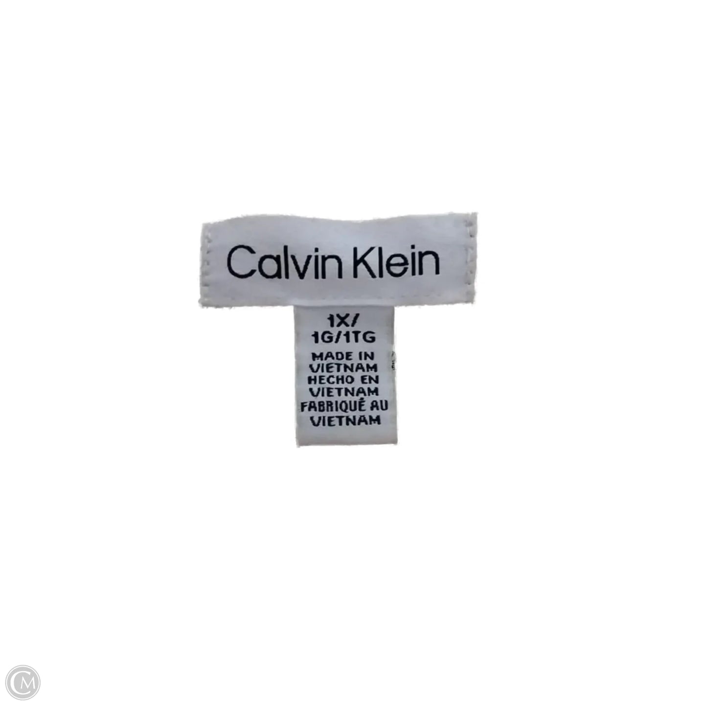 Blouse Long Sleeve By Calvin Klein In Beige, Size: 1x