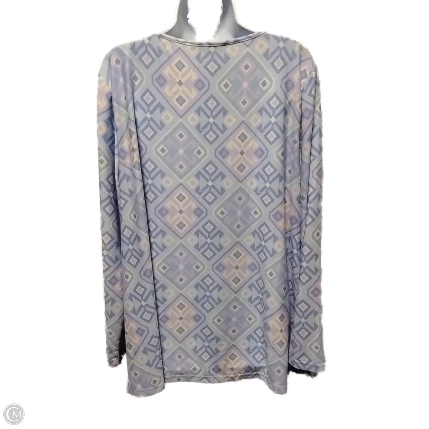 Blouse Long Sleeve By Clothes Mentor In Purple, Size: 1x