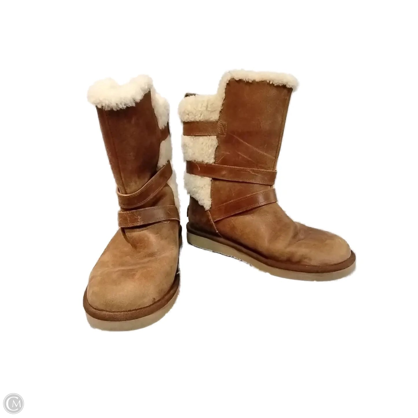 Boots Designer By Ugg In Brown, Size: 8