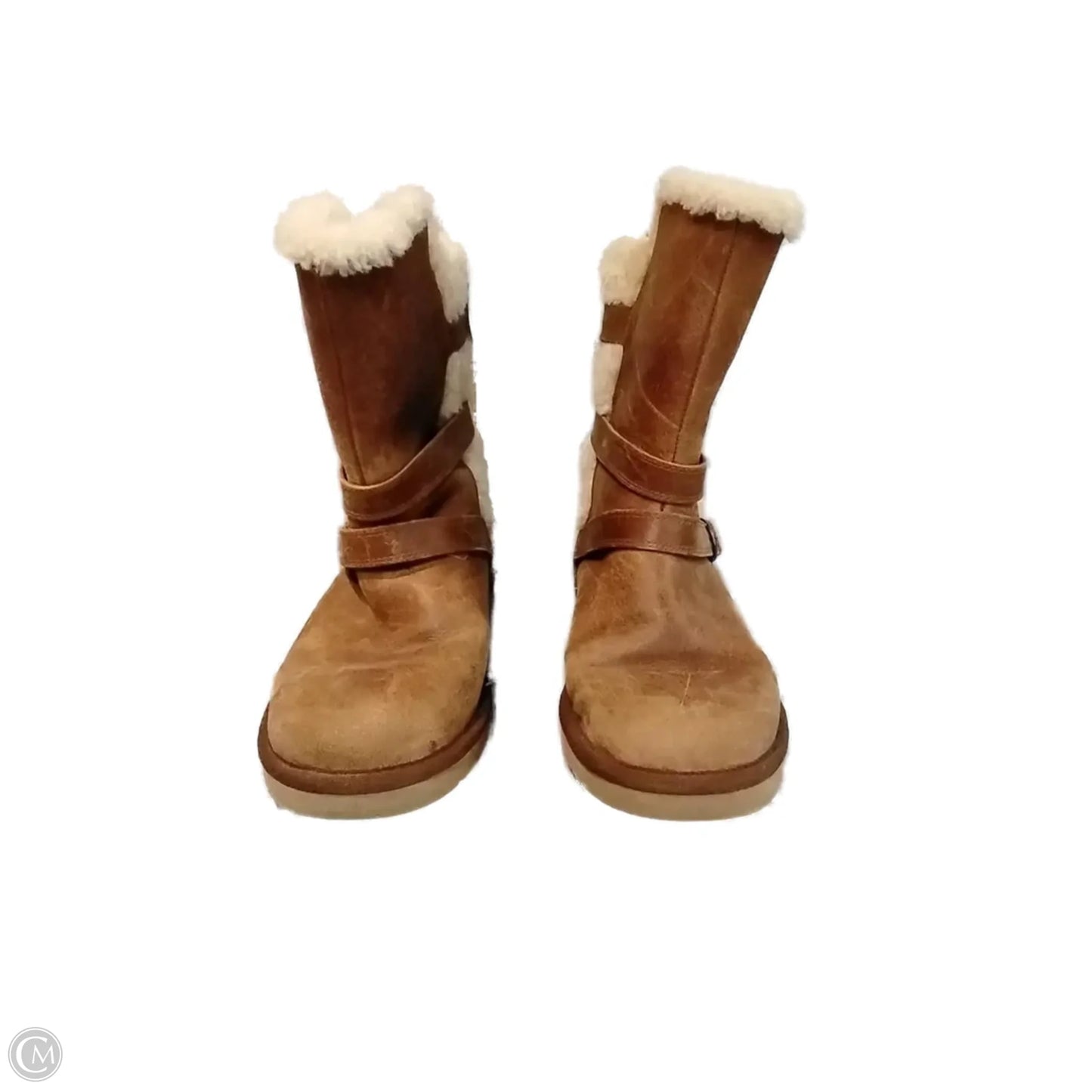 Boots Designer By Ugg In Brown, Size: 8