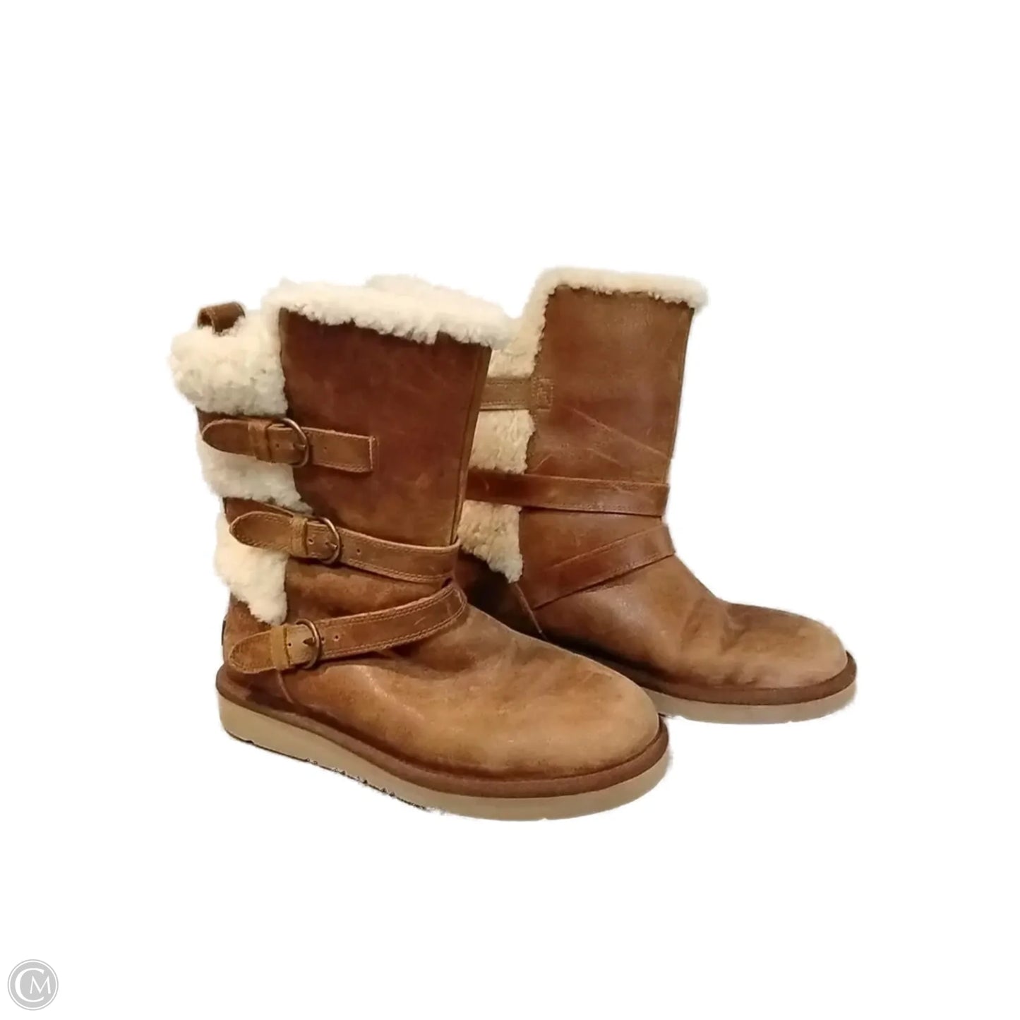 Boots Designer By Ugg In Brown, Size: 8