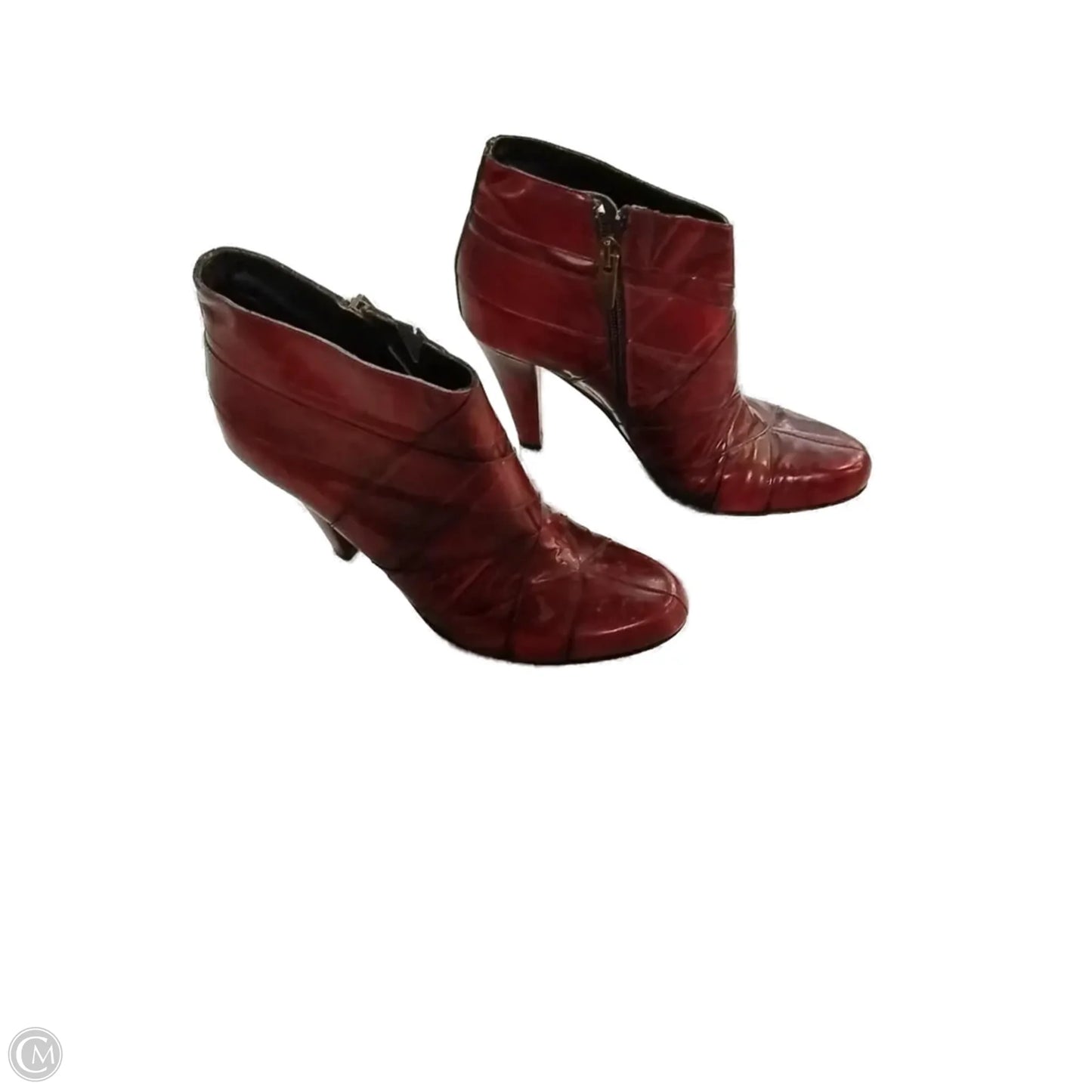 Boots Ankle Heels By Donald Pliner In Red, Size: 9
