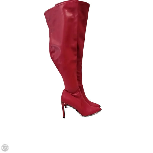 Boots Knee Heels By Bar Iii In Red, Size: 6.5