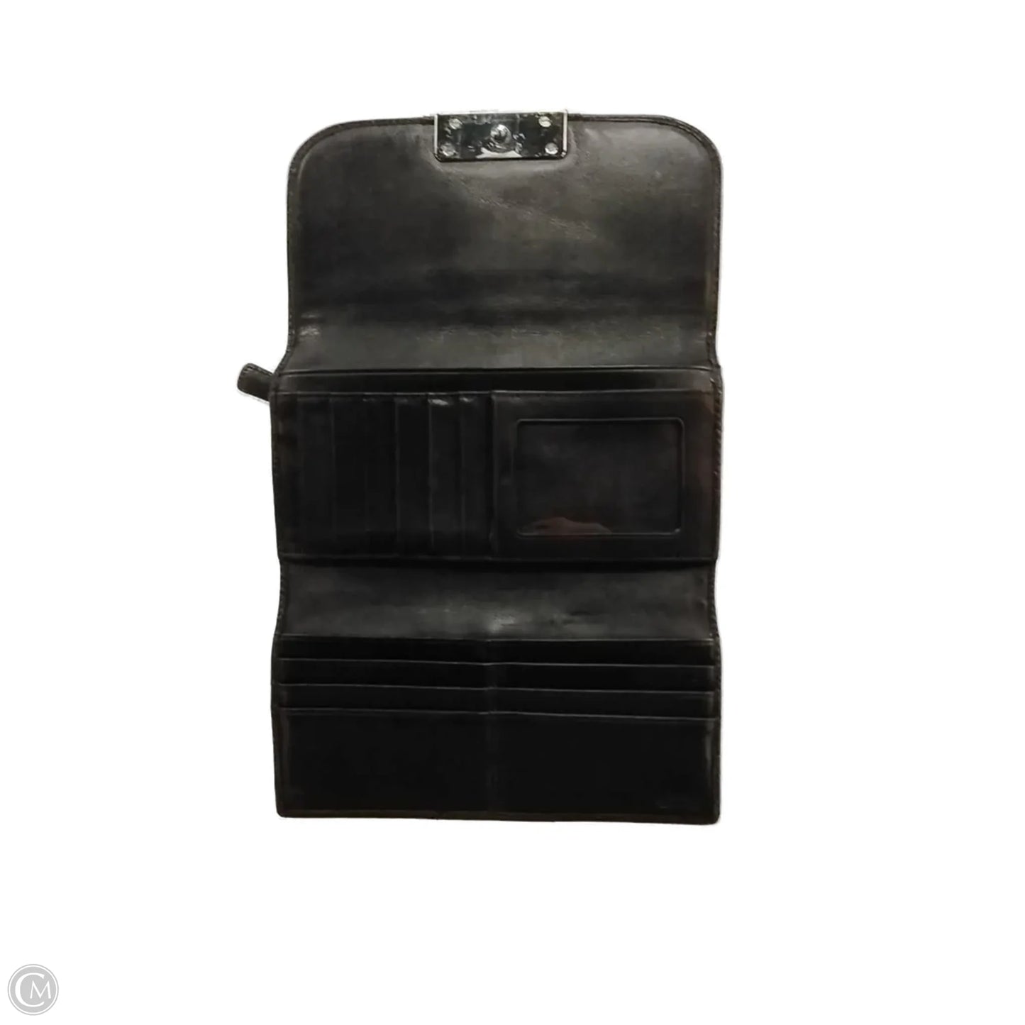 Wallet Leather By Coach, Size: Medium