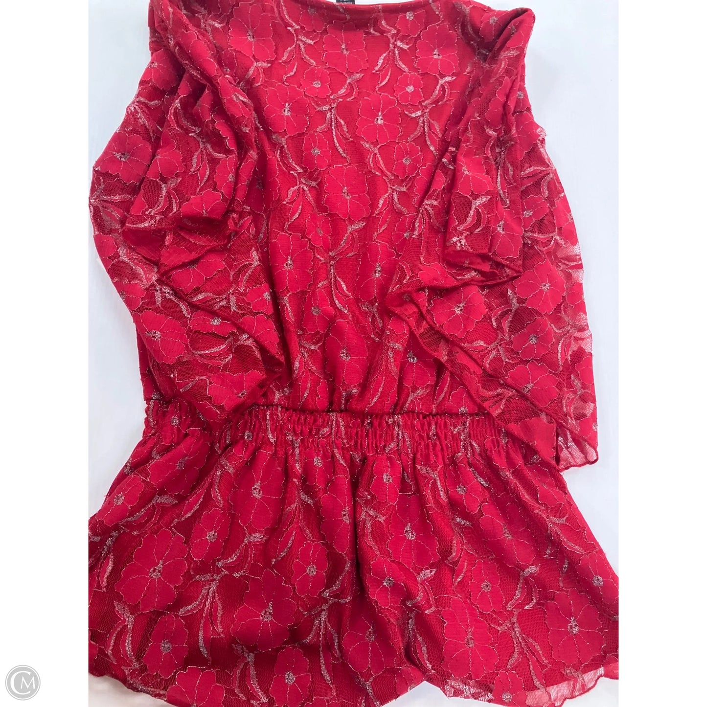 Top Short Sleeve By Style And Co Collection Women In Red, Size: M