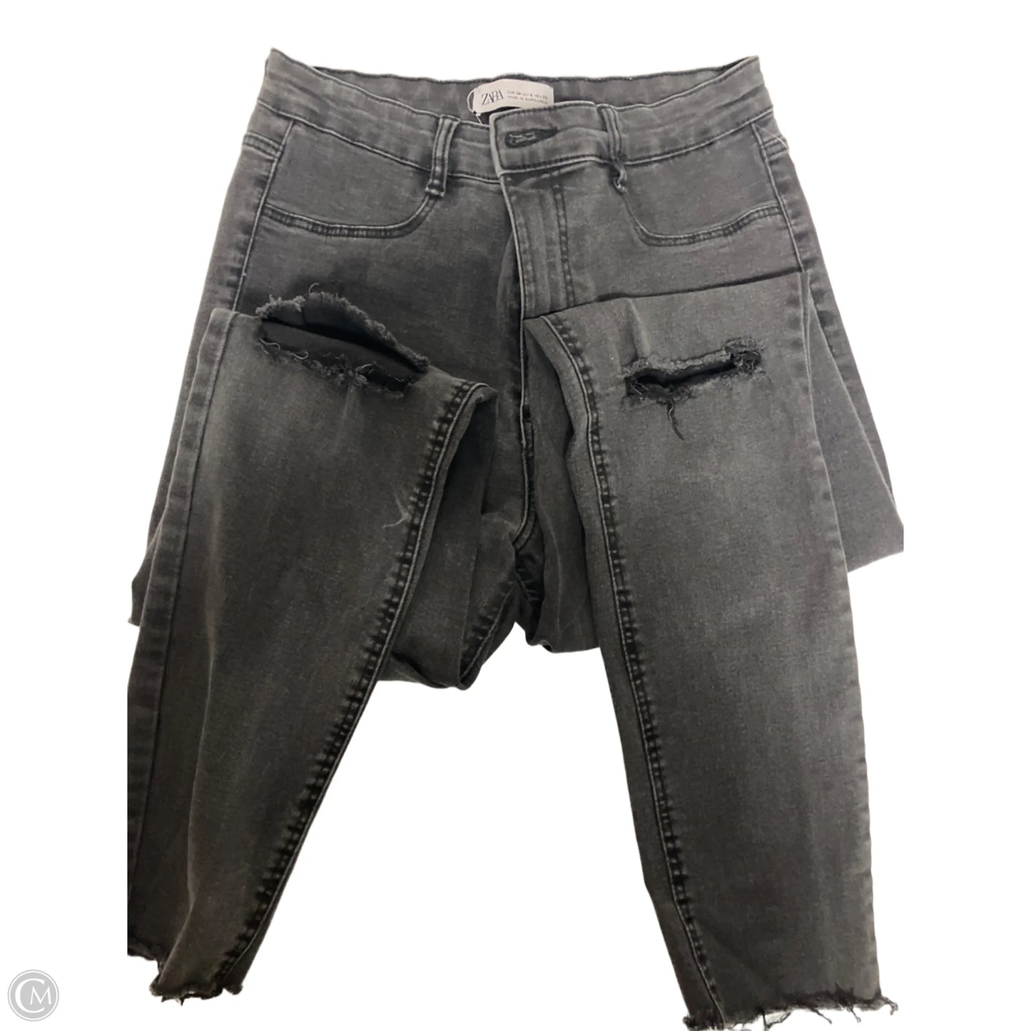 Jeans Skinny By Zara In Grey, Size: 6