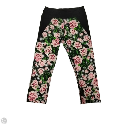 Athletic Leggings Capris By Betsey Johnson In Floral Print, Size: S