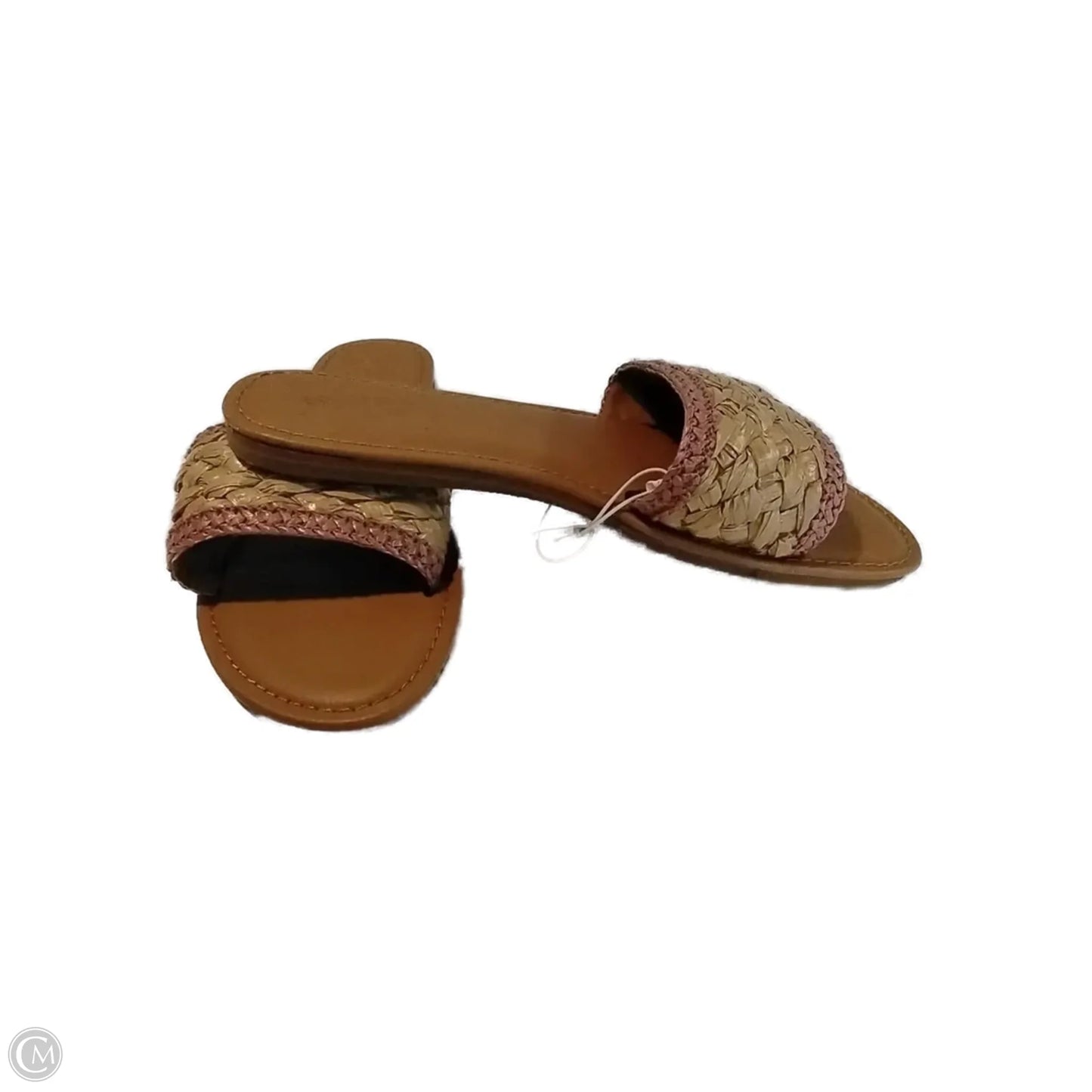 Sandals Flats By Universal Thread In Pink & Tan, Size: 8
