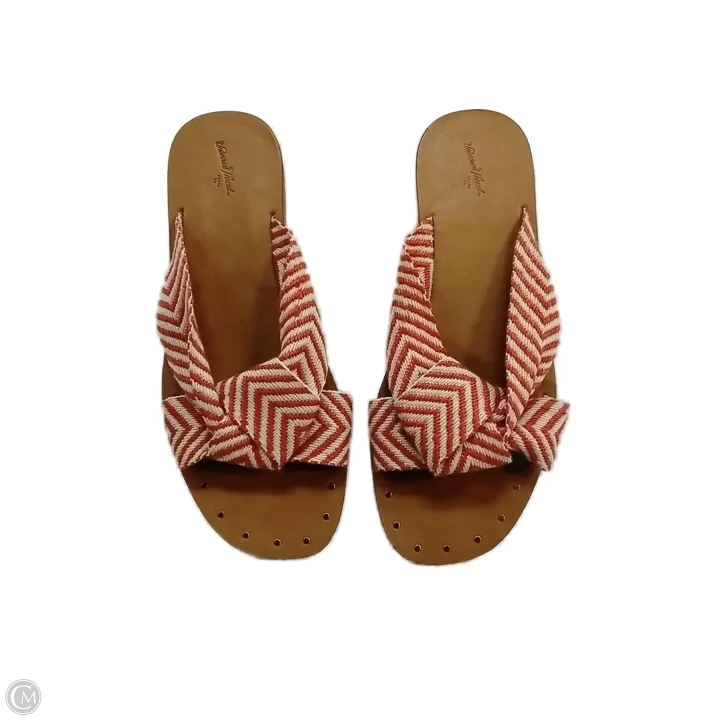 Sandals Flats By Universal Thread In Red & Tan, Size: 12