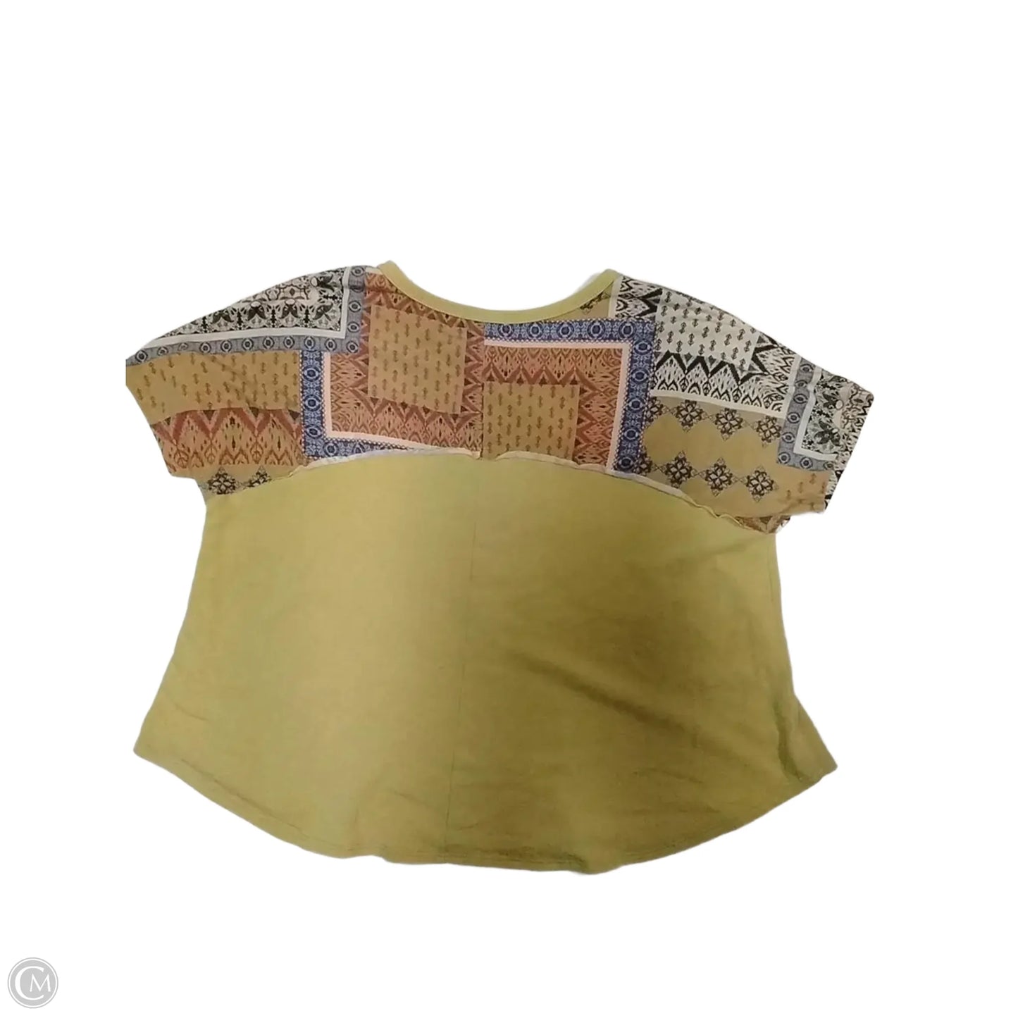 Top Short Sleeve By Easel In Yellow, Size: S