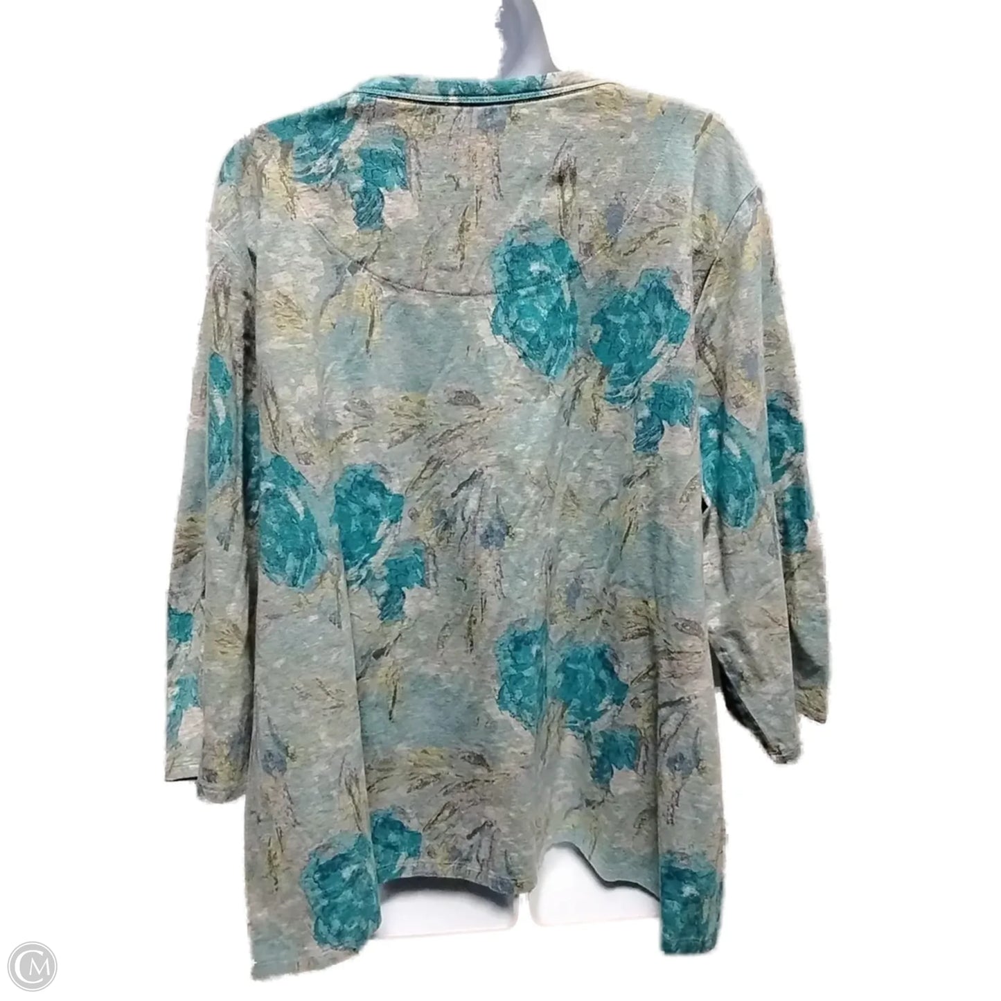 Blouse 3/4 Sleeve By Style And Co Collection Women In Blue, Size: 3x