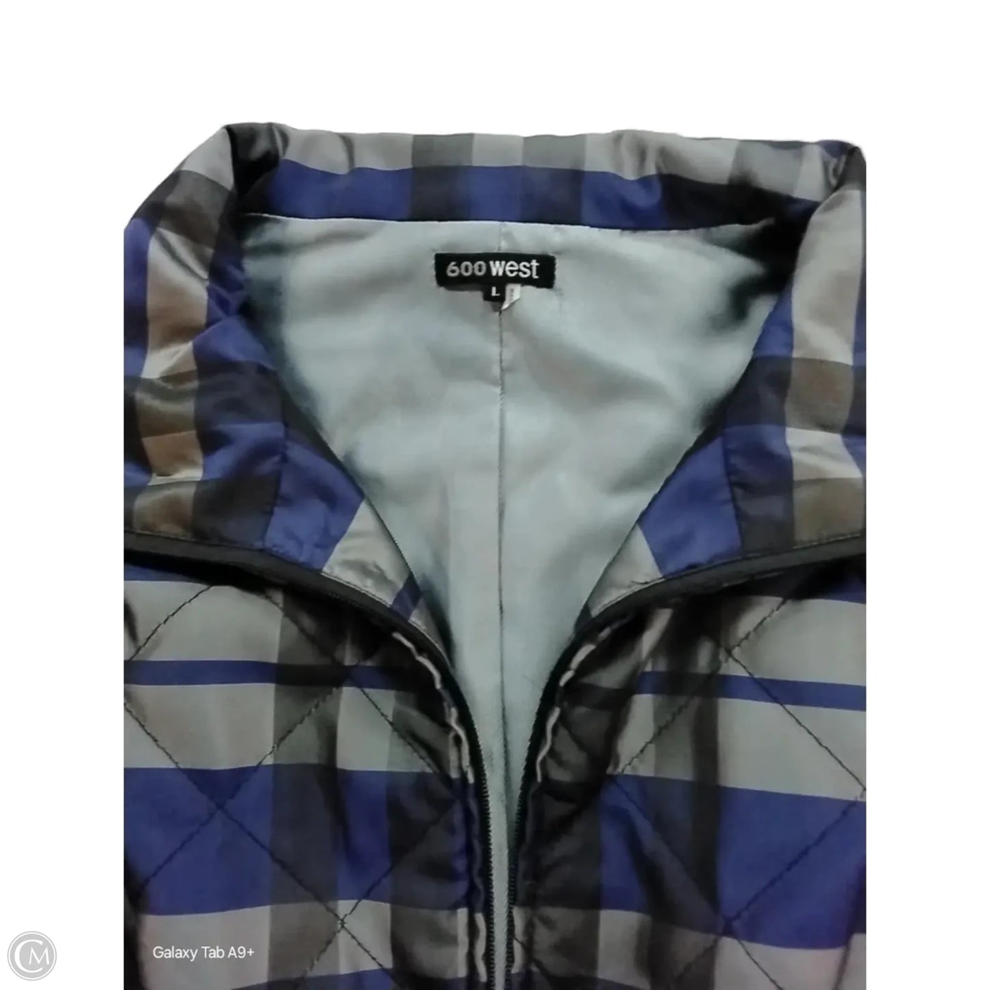 Vest Puffer & Quilted By Clothes Mentor In Plaid Pattern, Size: L