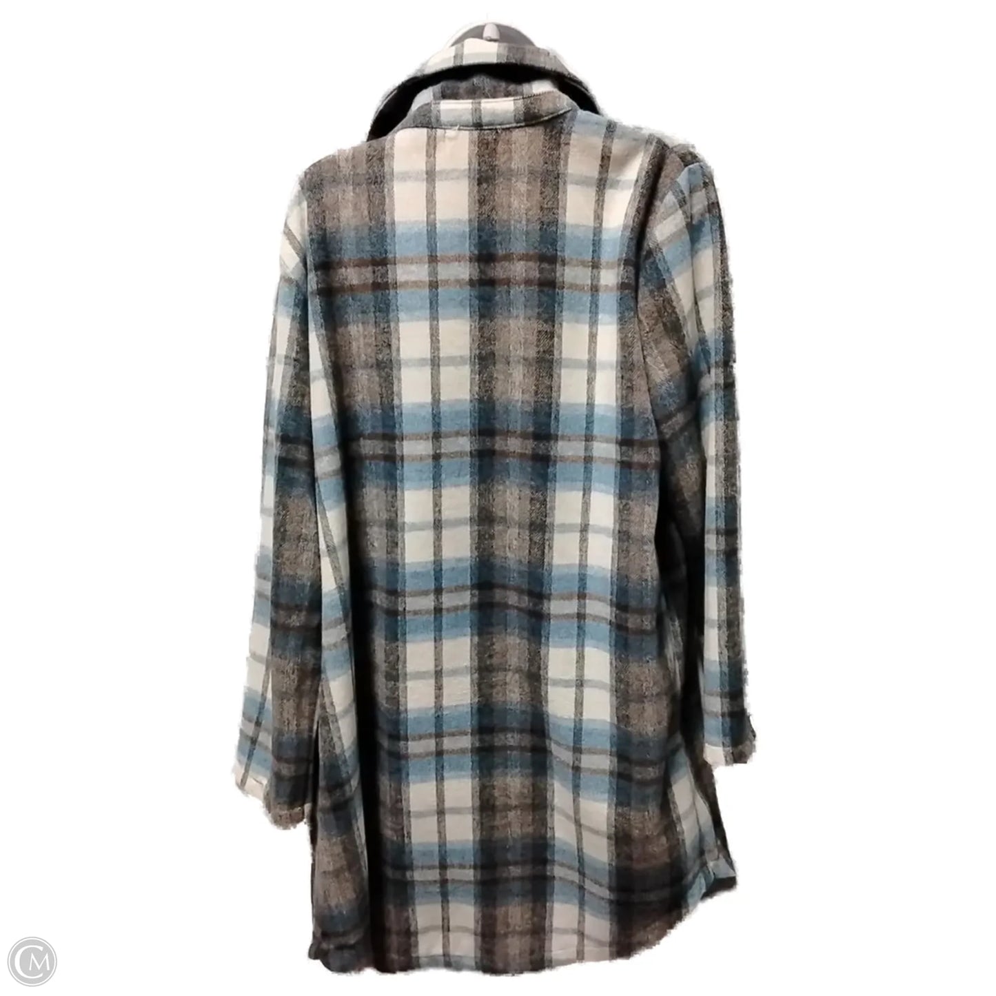 Jacket Fleece By Melloday In Plaid Pattern, Size: L