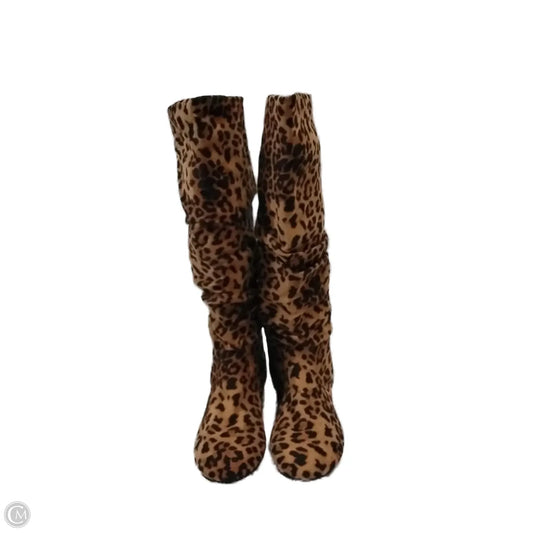 Boots Knee Flats By Soda In Animal Print, Size: 6.5