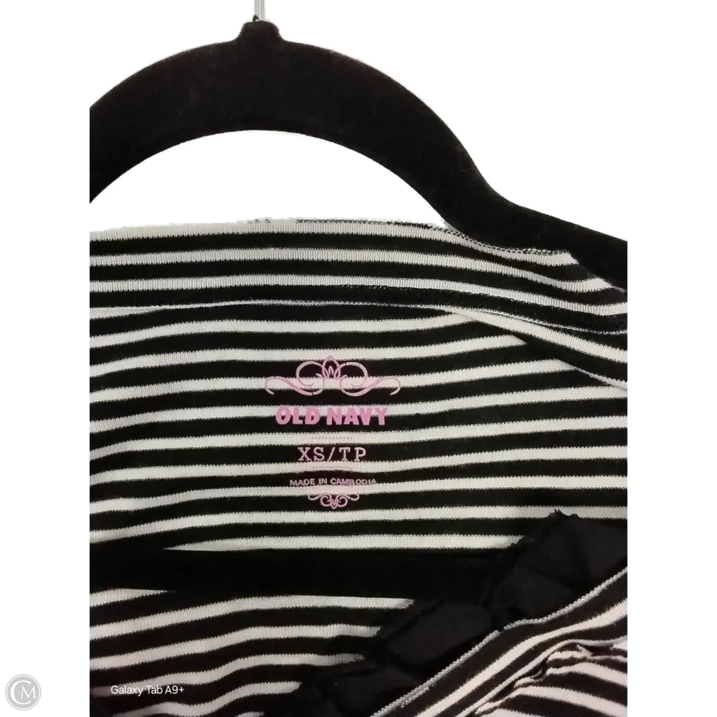 Top Long Sleeve By Old Navy In Striped Pattern, Size: Xs