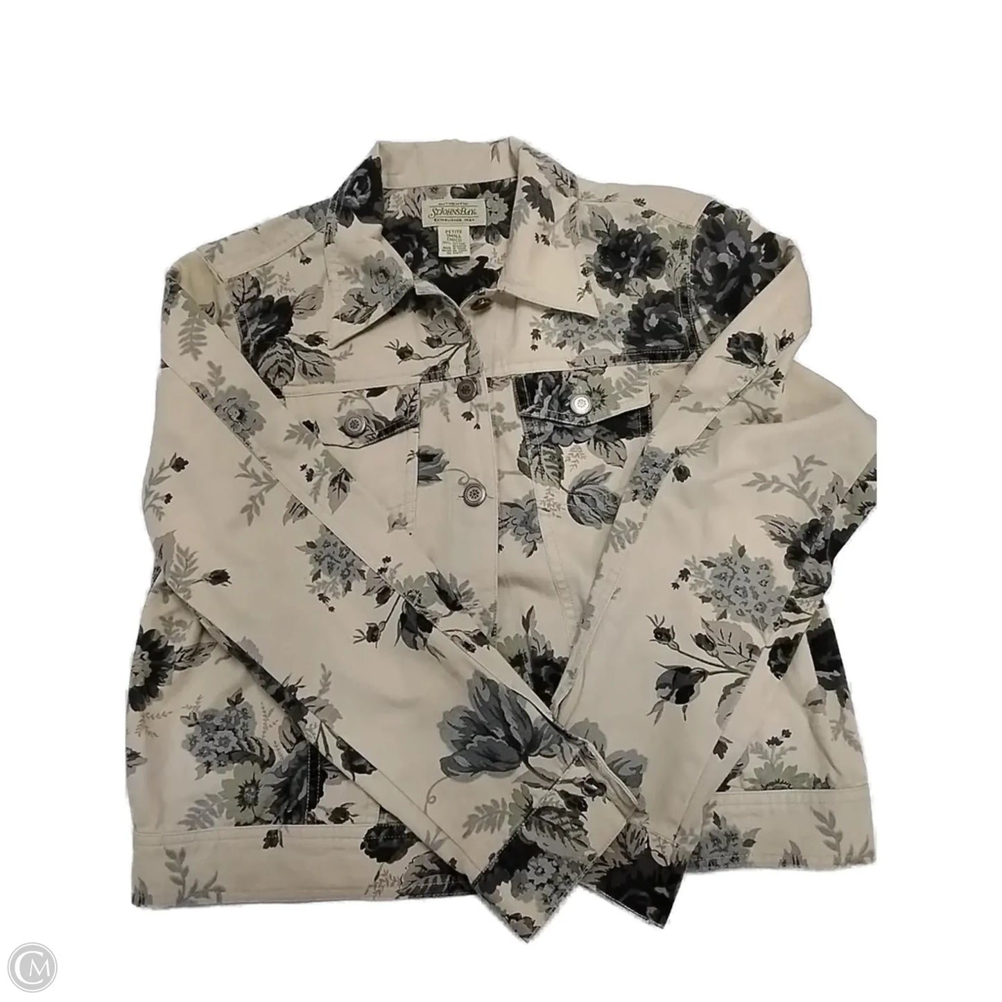 Jacket Denim By St Johns Bay In Floral Print, Size: Sp