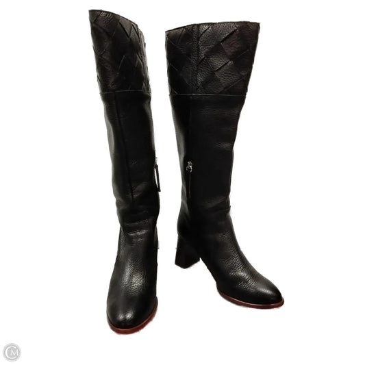 Boots Knee Heels By Clothes Mentor In Black, Size: 6.5