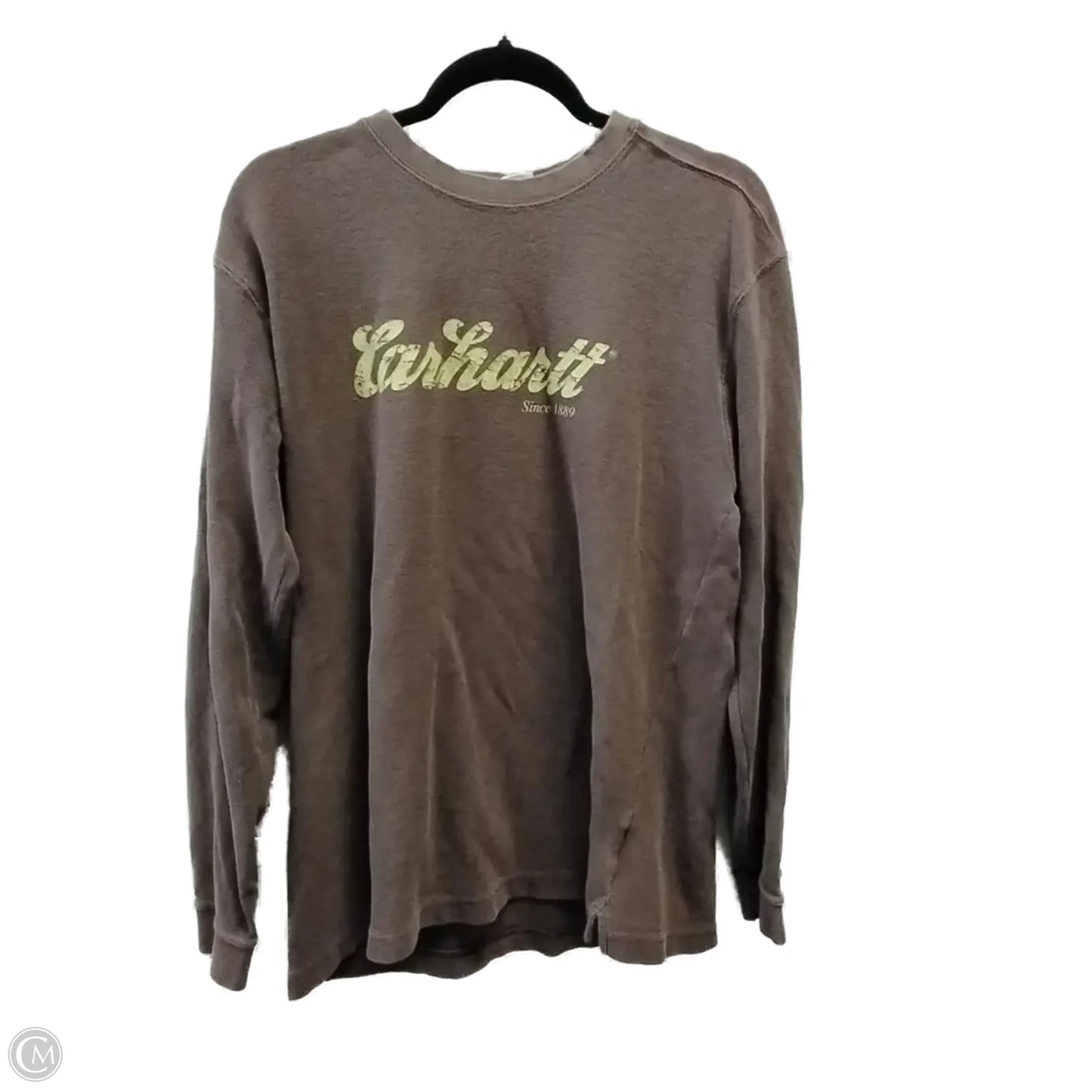Top Long Sleeve By Carhartt In Brown, Size: L