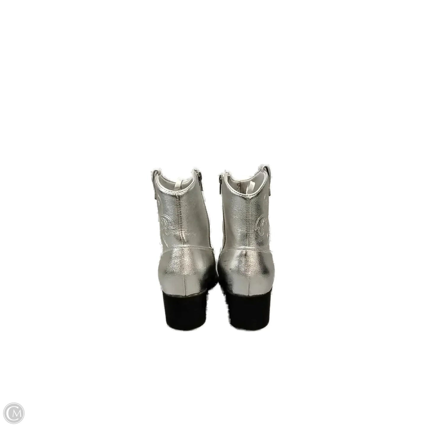 Boots Ankle Heels By Old Navy In Silver, Size: 10