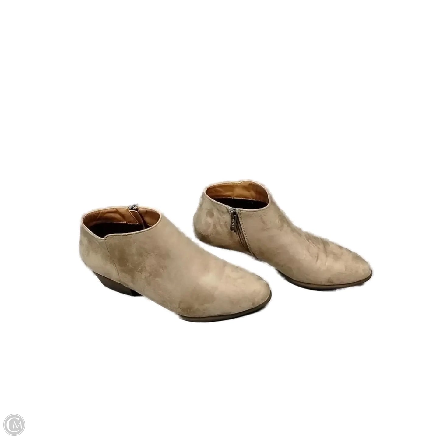 Boots Ankle Heels By Clothes Mentor In Tan, Size: 10