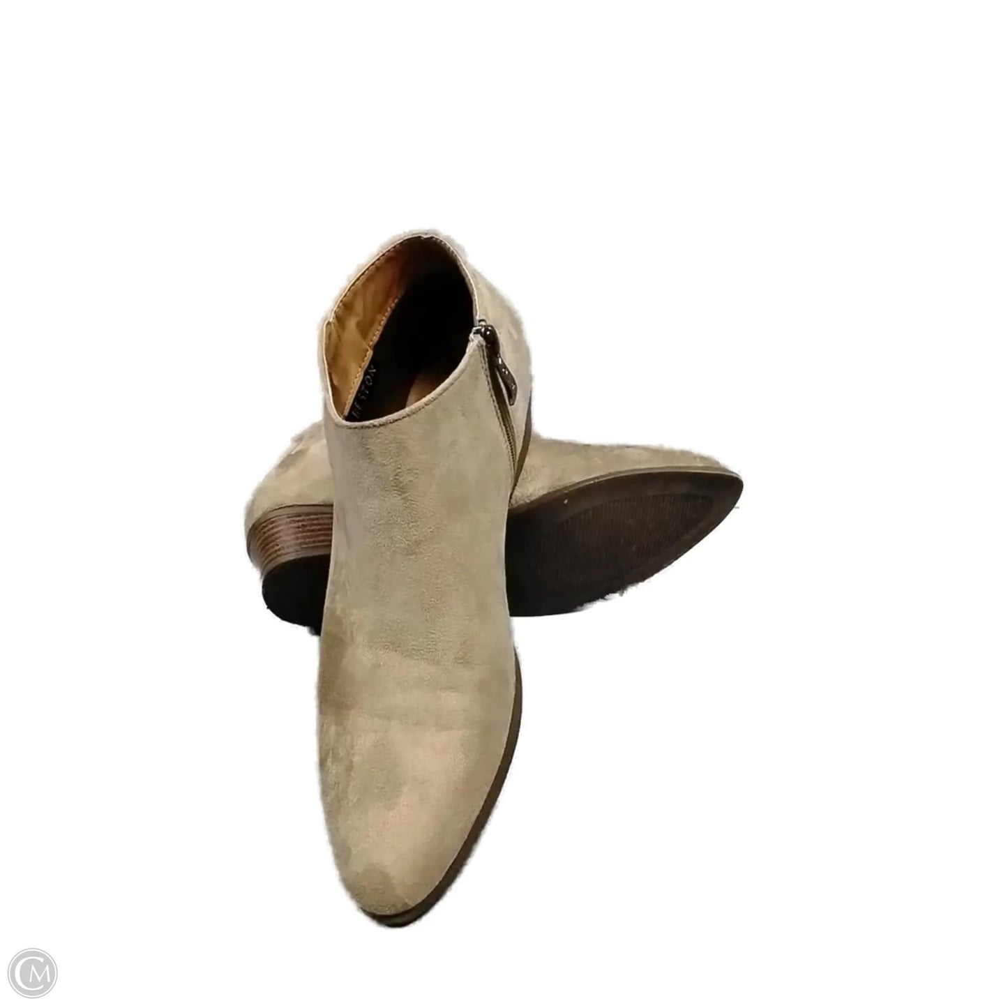 Boots Ankle Heels By Clothes Mentor In Tan, Size: 10