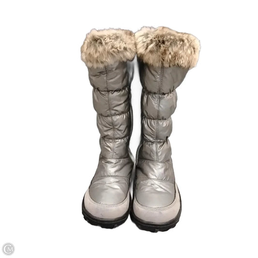 Boots Mid-calf Flats By Alpine Tek In Silver, Size: 11.5