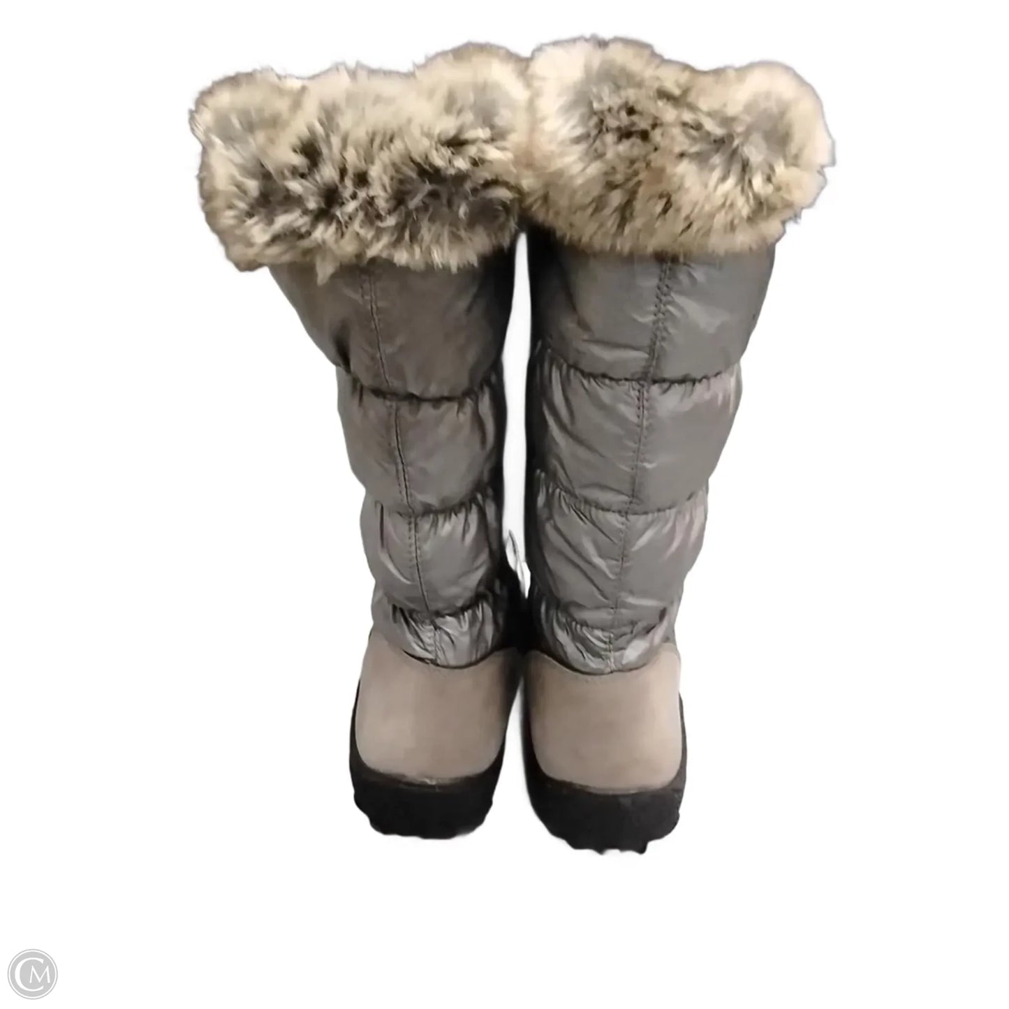 Boots Mid-calf Flats By Alpine Tek In Silver, Size: 11.5