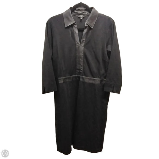 Dress Casual Midi By Talbots In Black, Size: 14p