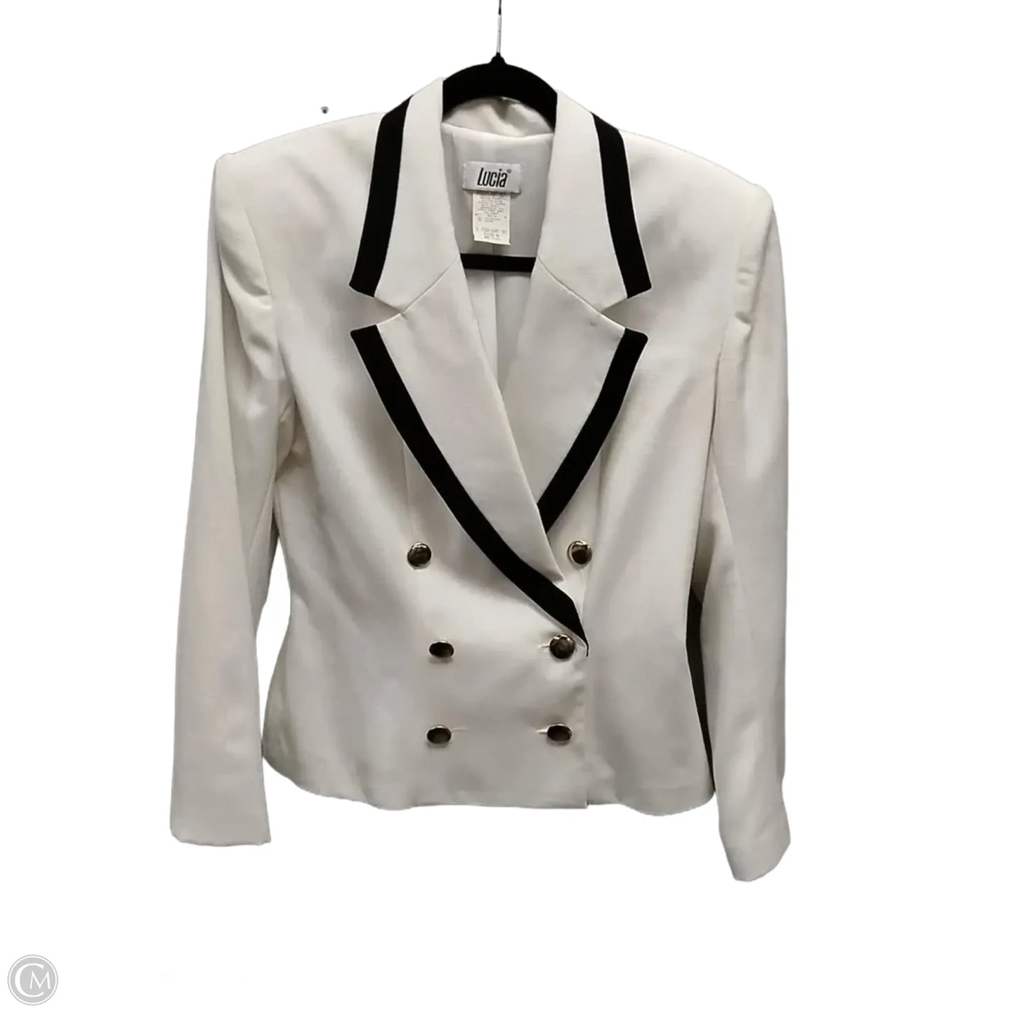 Blazer By Clothes Mentor In White, Size: 6