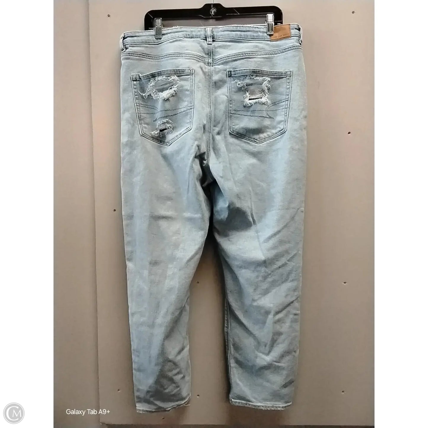 Jeans Boyfriend By American Eagle In Blue Denim, Size: 18