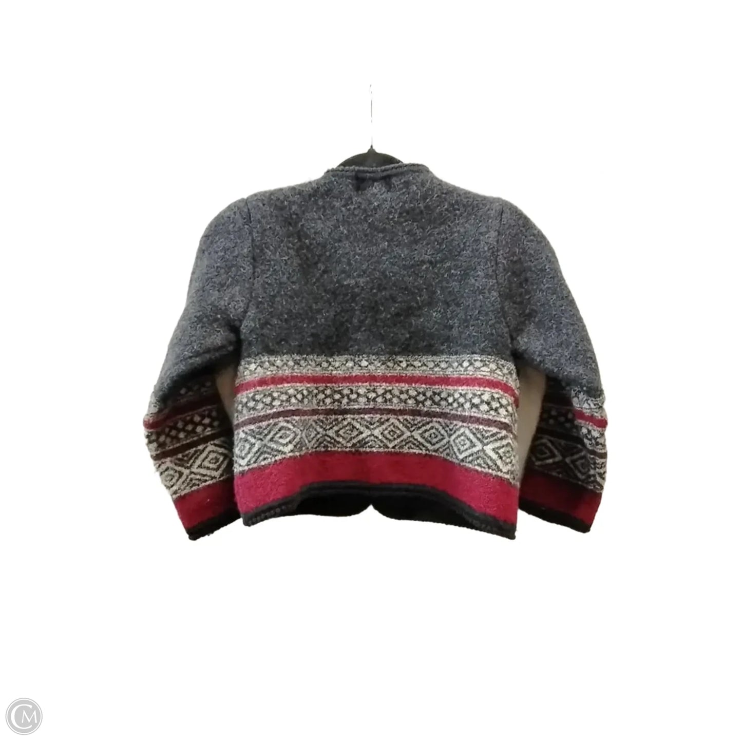 Jacket Fleece By Clothes Mentor In Grey & Red, Size: Mp