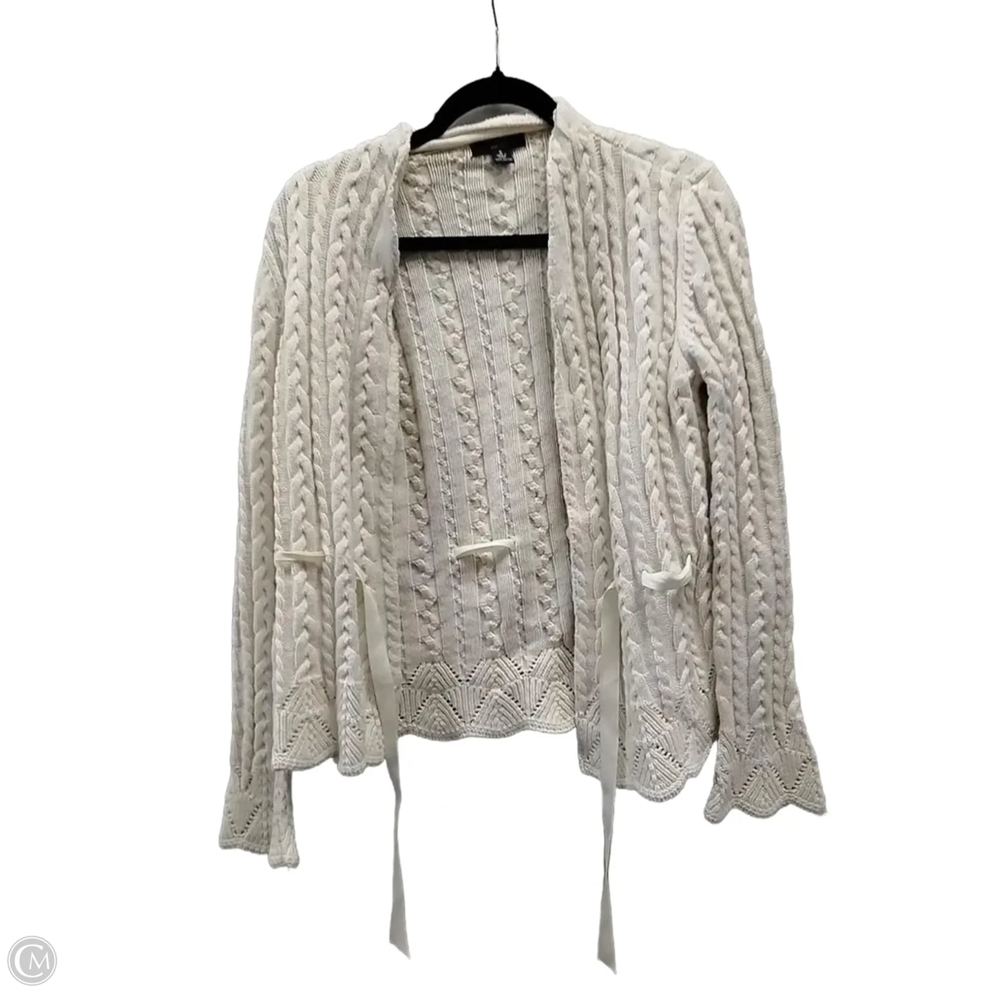 Cardigan By Chaps In Cream, Size: S