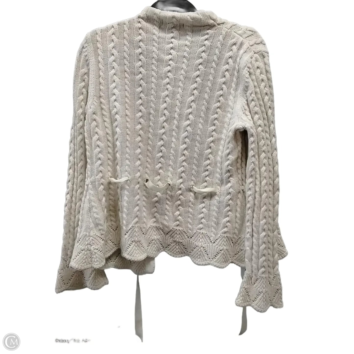 Cardigan By Chaps In Cream, Size: S