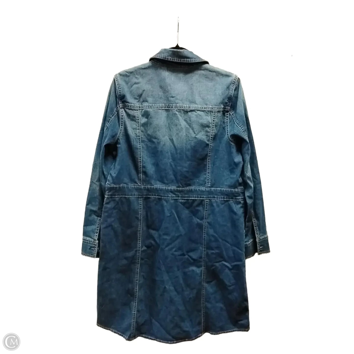 Dress Casual Midi By Logo In Blue Denim, Size: M