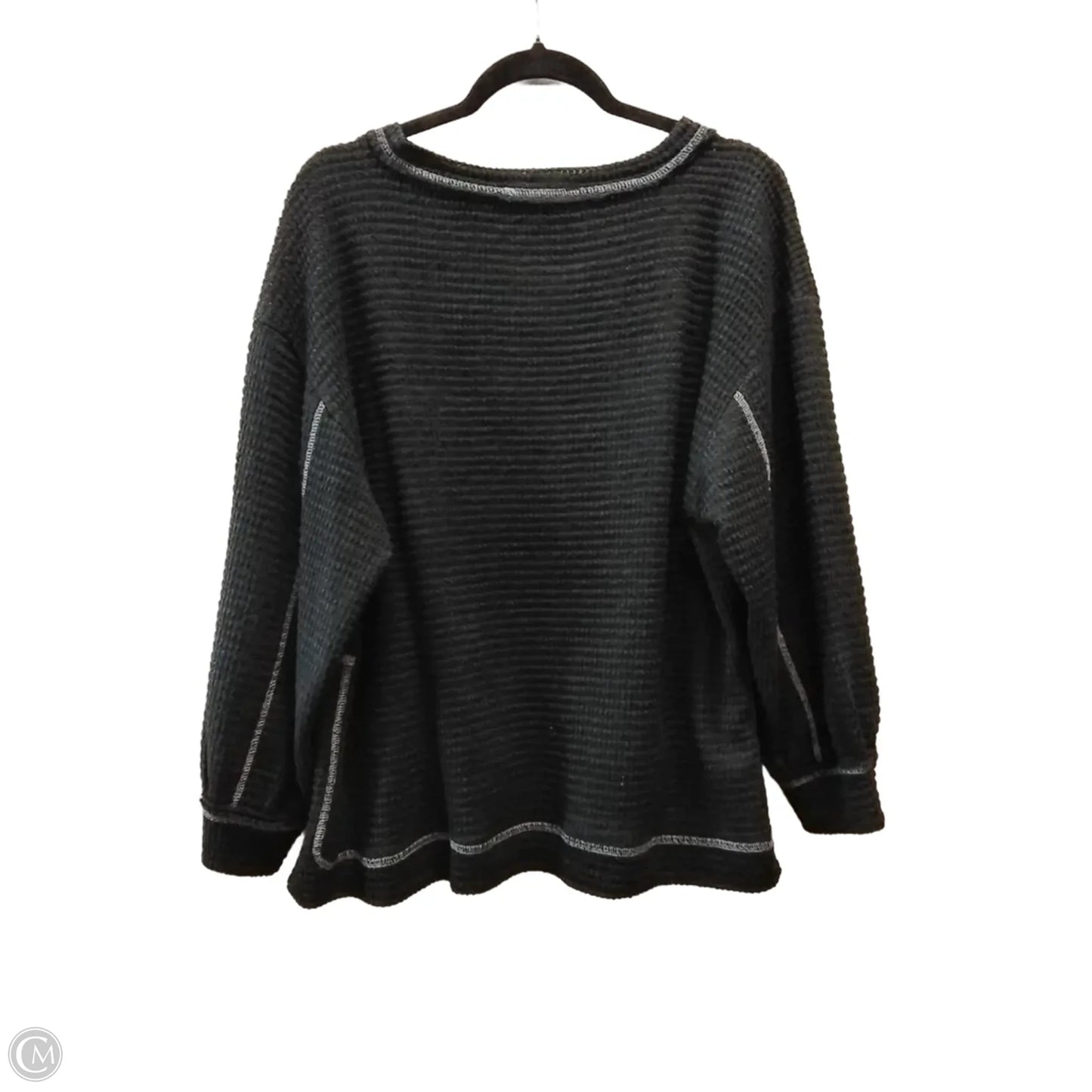 Top Long Sleeve By Zenana In Black, Size: L