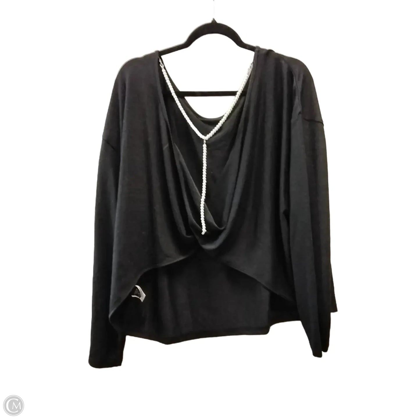 Blouse Short Sleeve By Shein In Black, Size: Xl