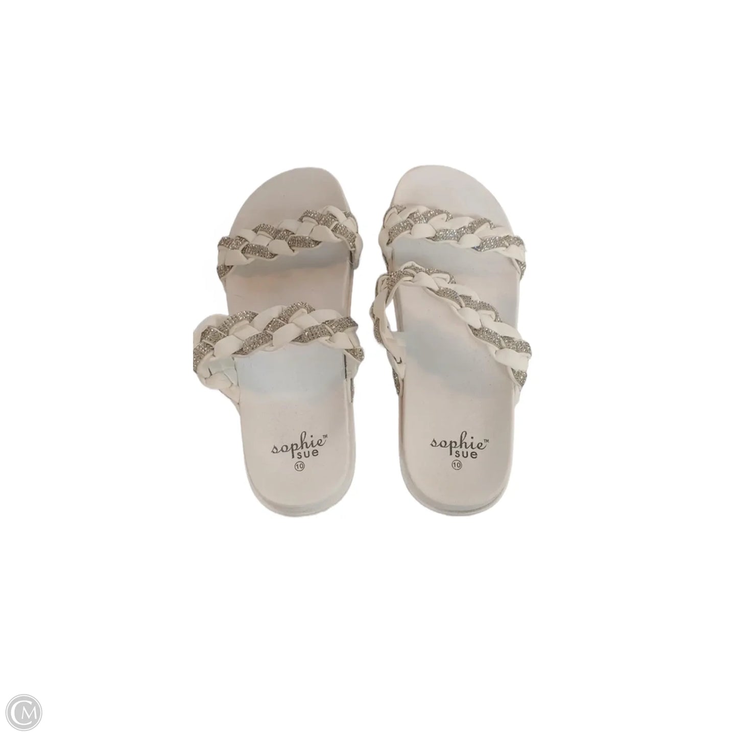 Sandals Flats By Clothes Mentor In White, Size: 10