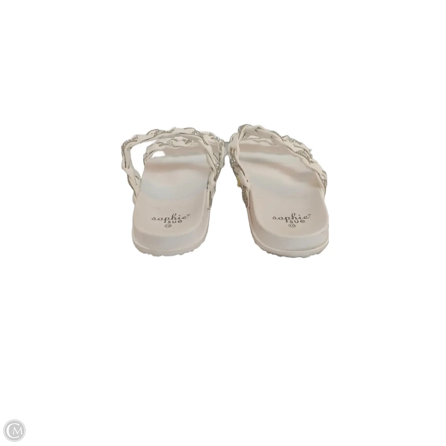 Sandals Flats By Clothes Mentor In White, Size: 10