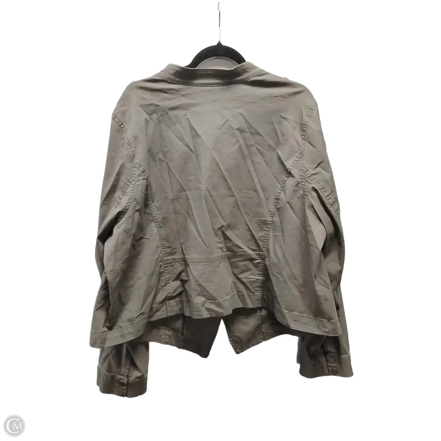 Jacket Shirt By Lane Bryant In Green, Size: 24