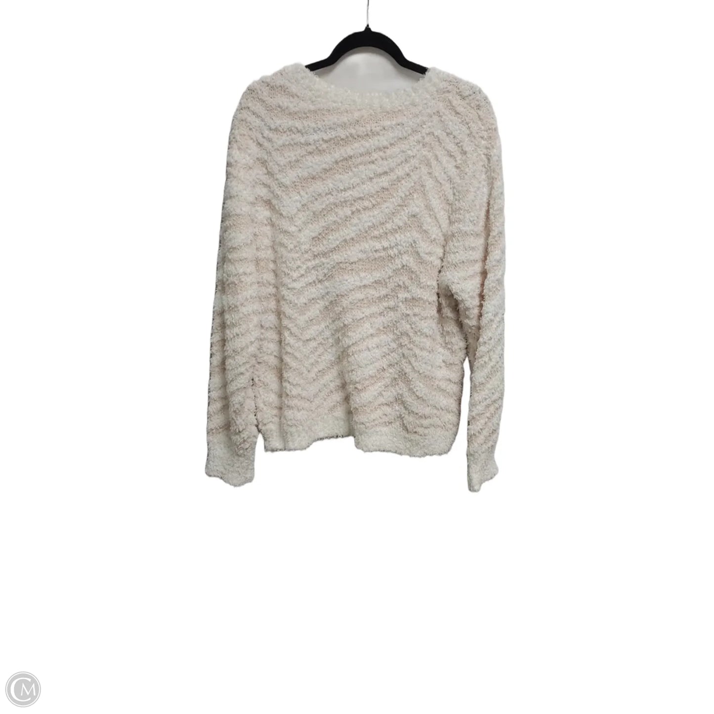 Sweater By Pol In Pink & White, Size: L