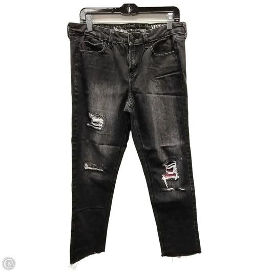 Jeans Straight By Natural Reflections In Black, Size: 8