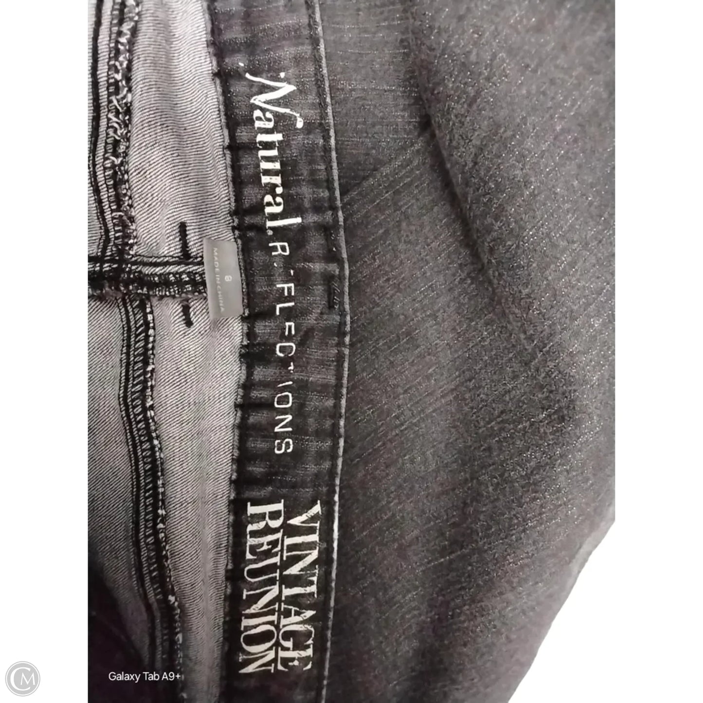 Jeans Straight By Natural Reflections In Black, Size: 8