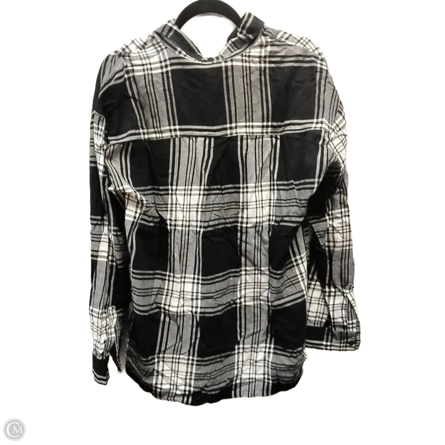 Top Long Sleeve By Old Navy In Plaid Pattern, Size: L