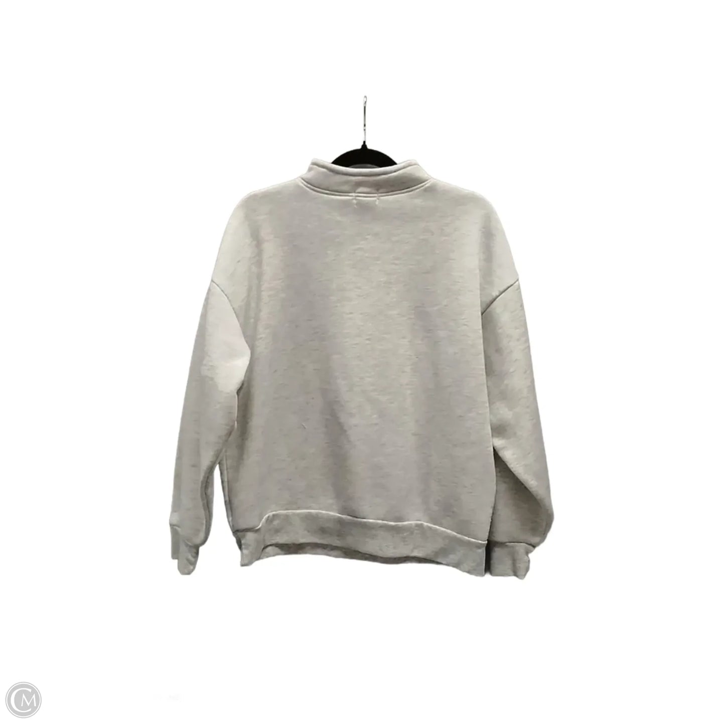 Sweatshirt Collar By Faded Rose In Grey, Size: M