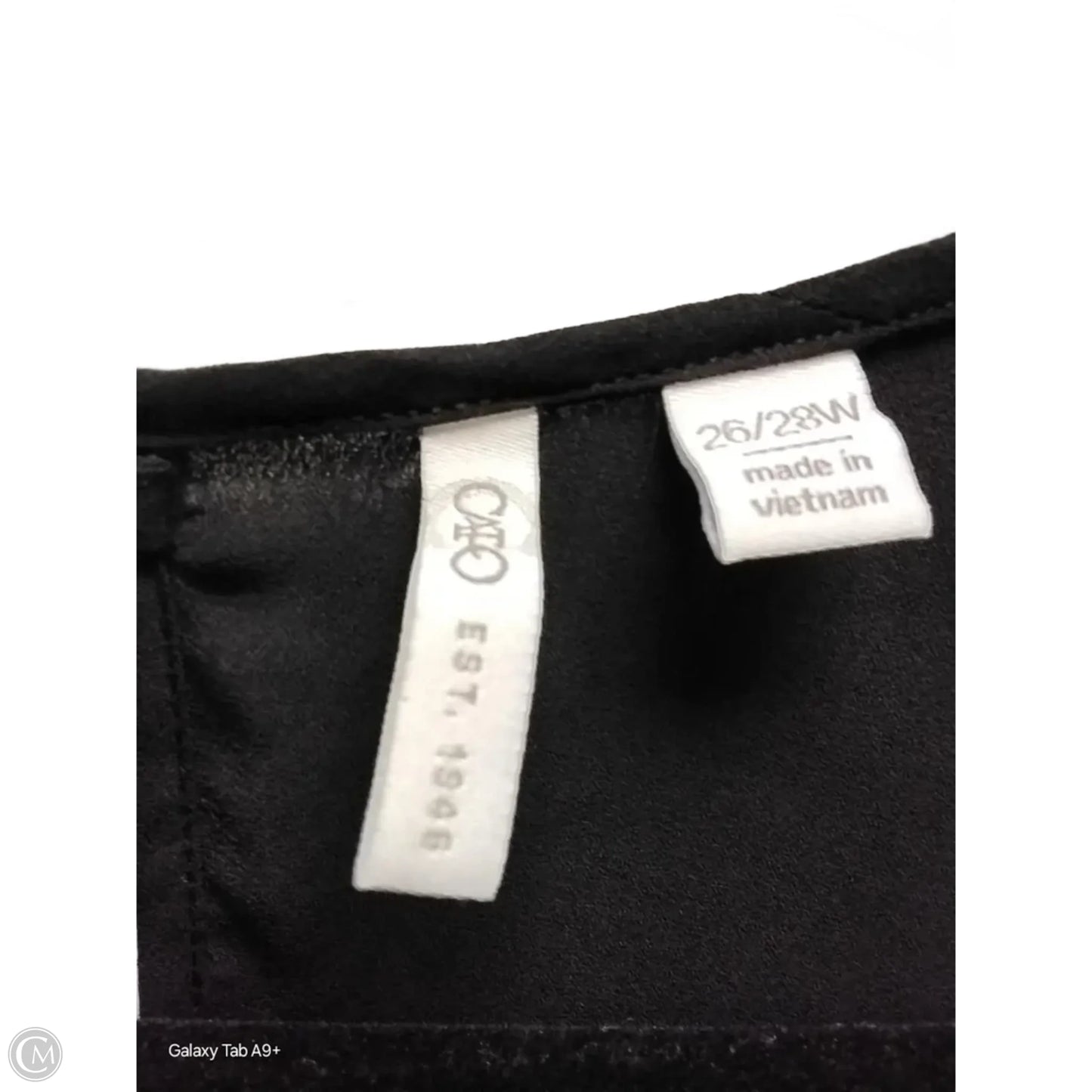 Top Long Sleeve By Cato In Black, Size: 26