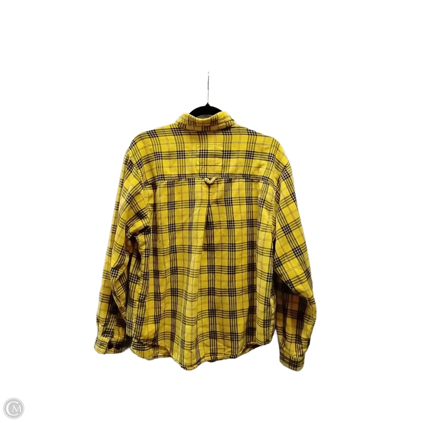 Top Long Sleeve By Clothes Mentor In Plaid Pattern, Size: L