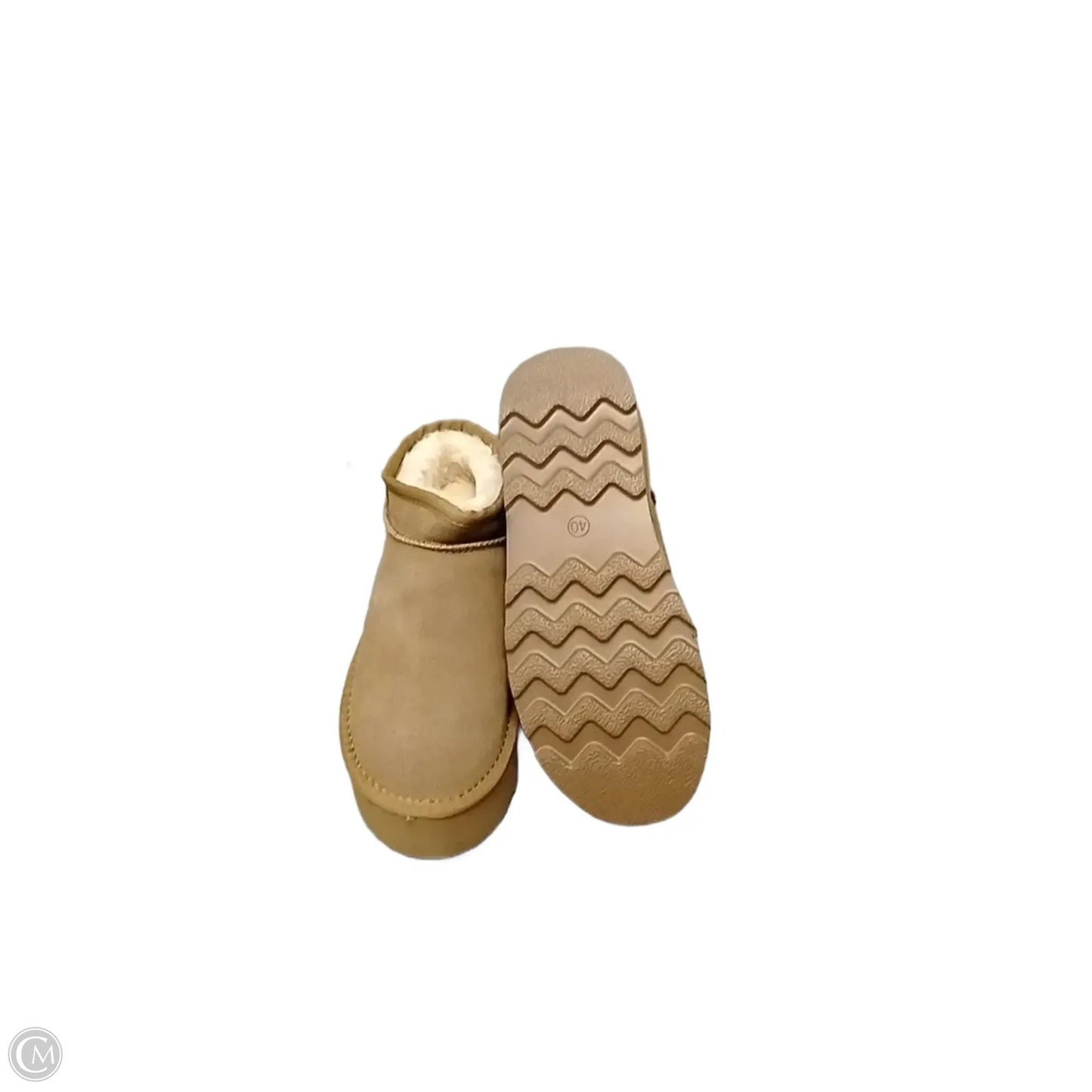 Boots Ankle Flats By Clothes Mentor In Tan, Size: 9.5