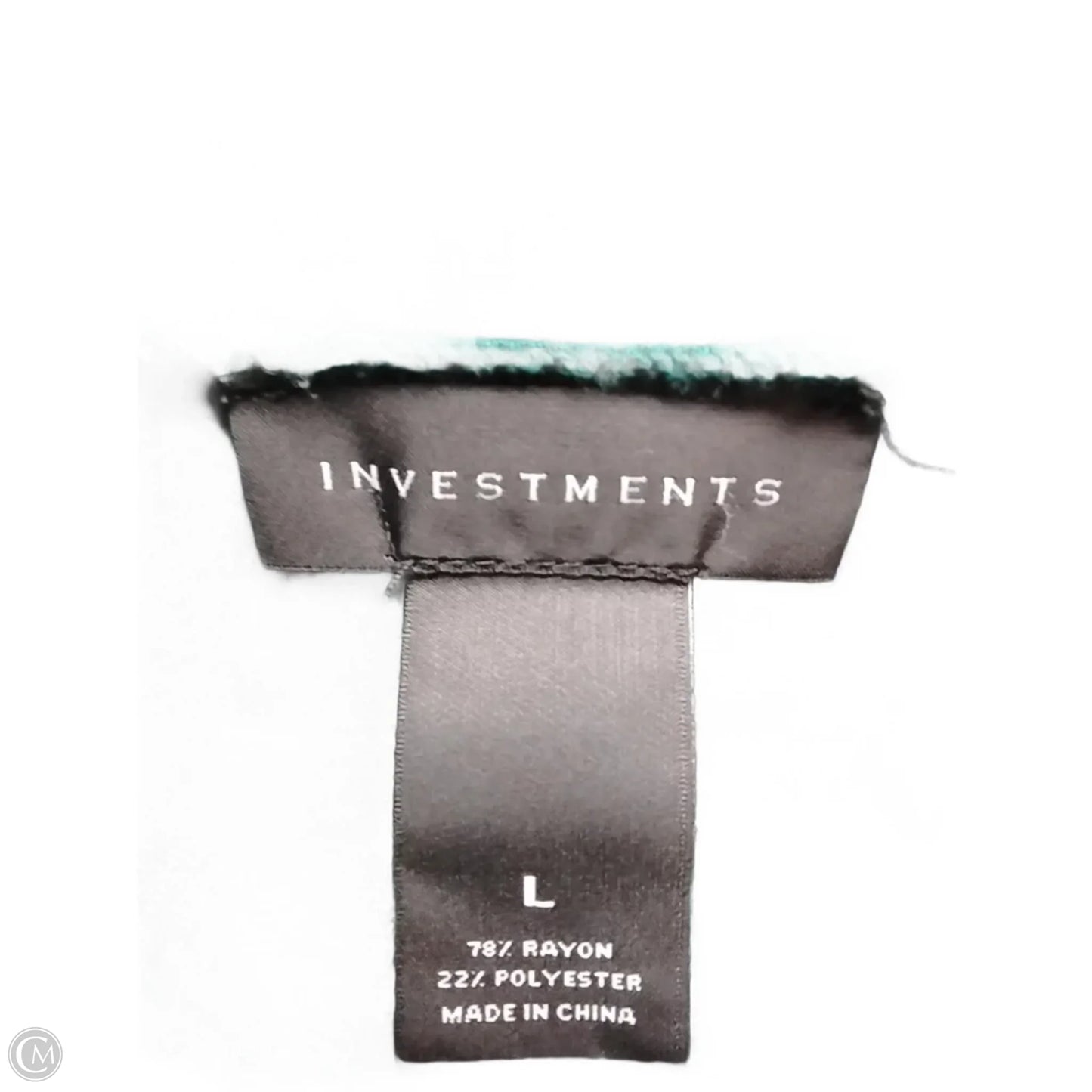 Sweater By Investments In Green, Size: L