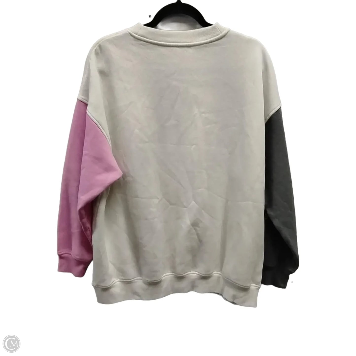 Sweatshirt Crewneck By Disney In Pink & White, Size: L